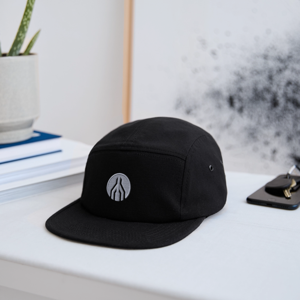 MAYDAY Canvas Camper Cap - weißer Stick - Schwarz