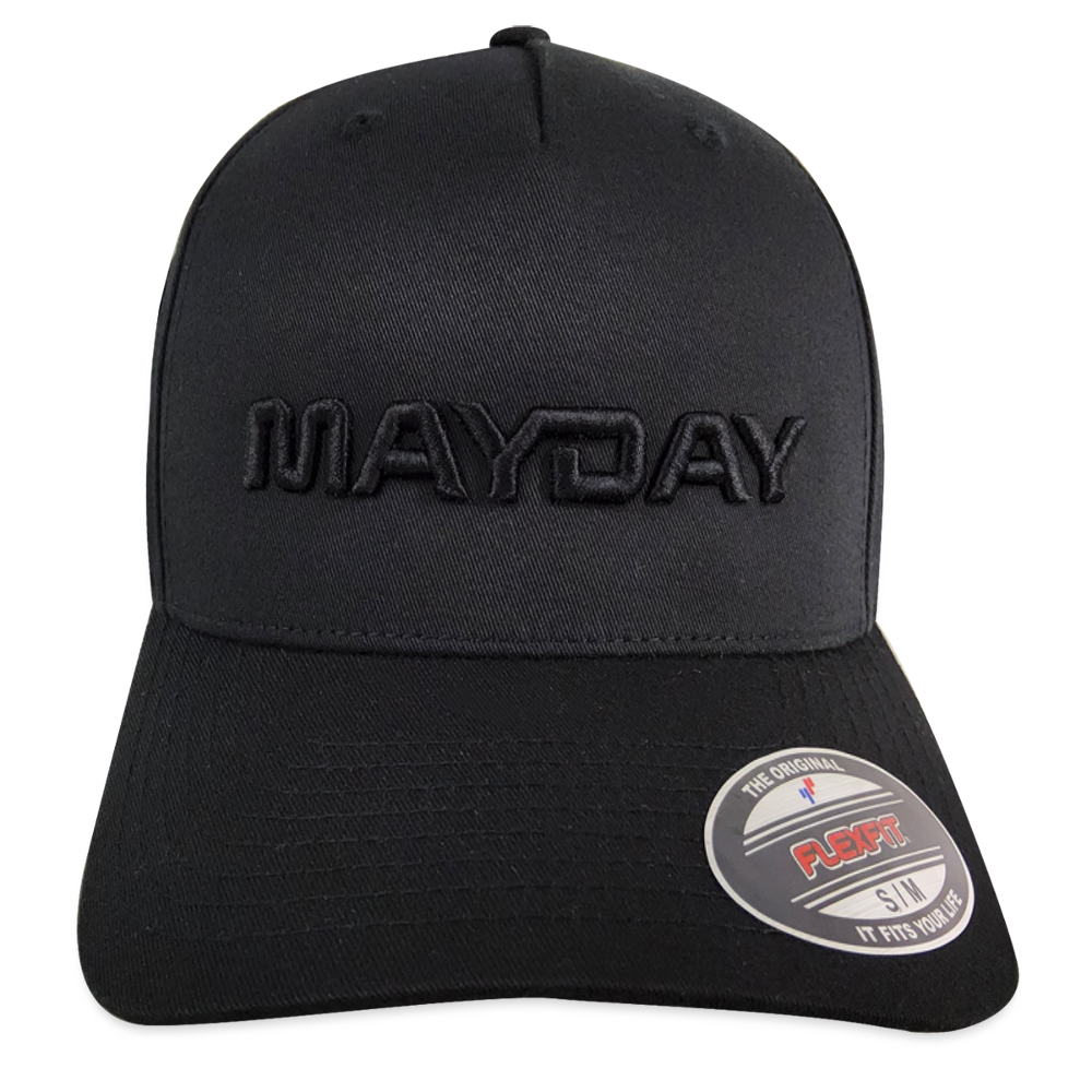 Snapback Cap - black on black 3D Stick - Schwarz