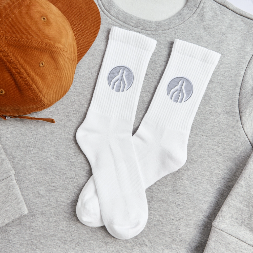 MAYDAY Tennissocken - weißer Stick - Weiß