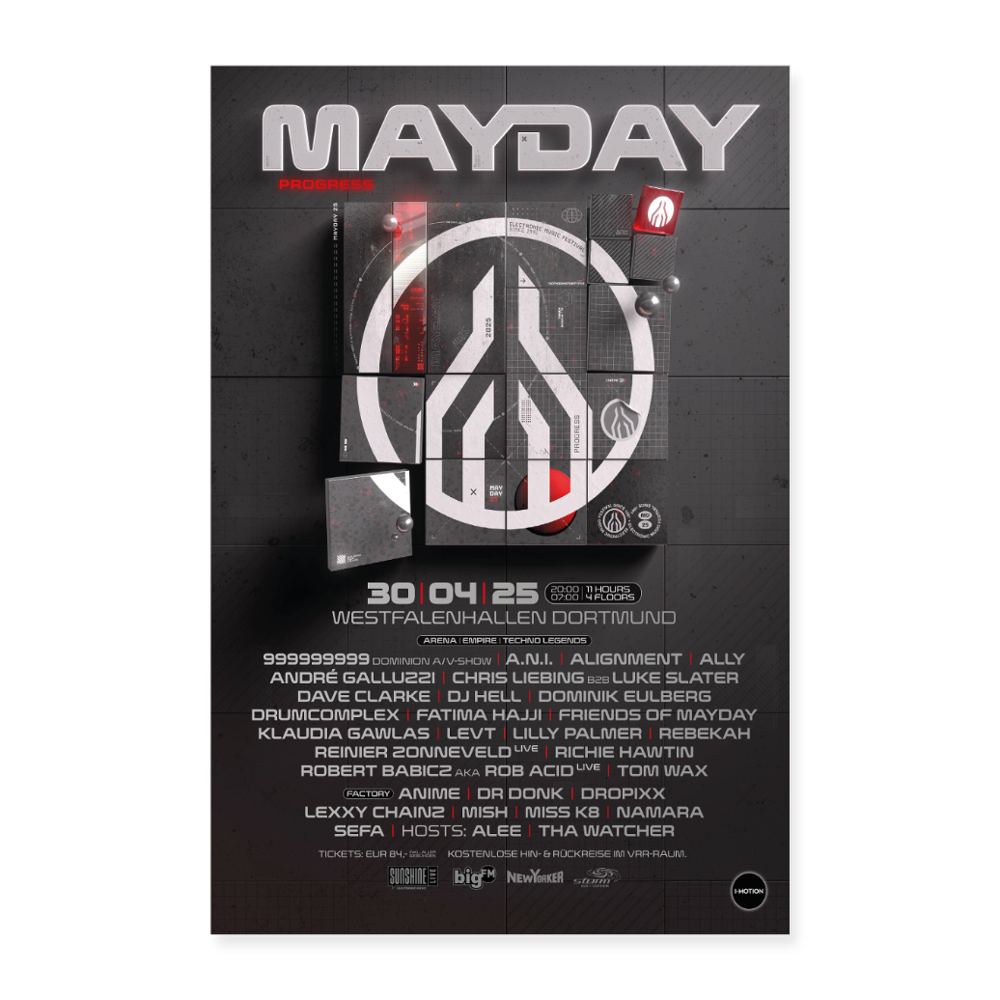 MAYDAY 2025 Poster - Weiß