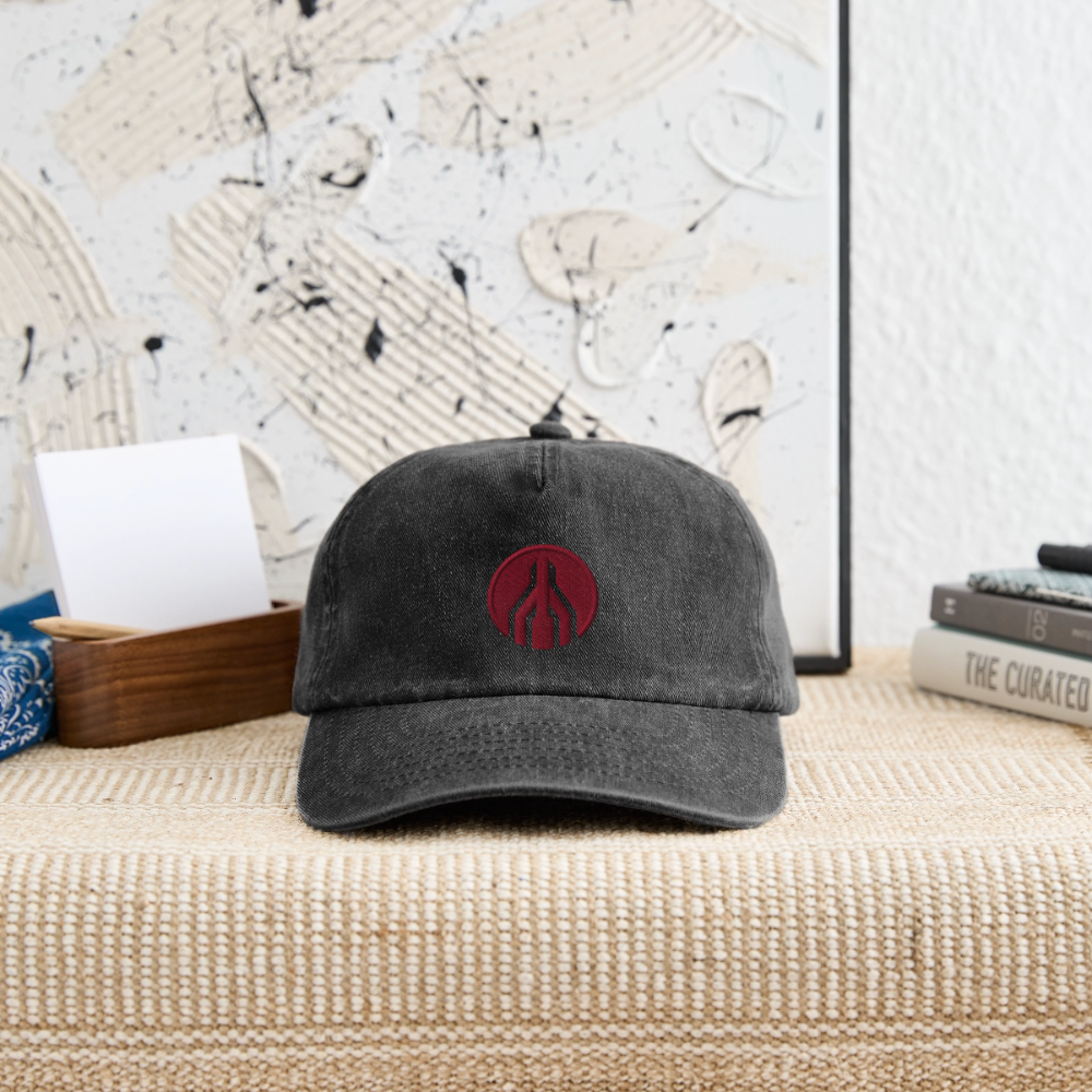 MAYDAY Relaxed Vintage Cap - roter Stick - Vintage Schwarz