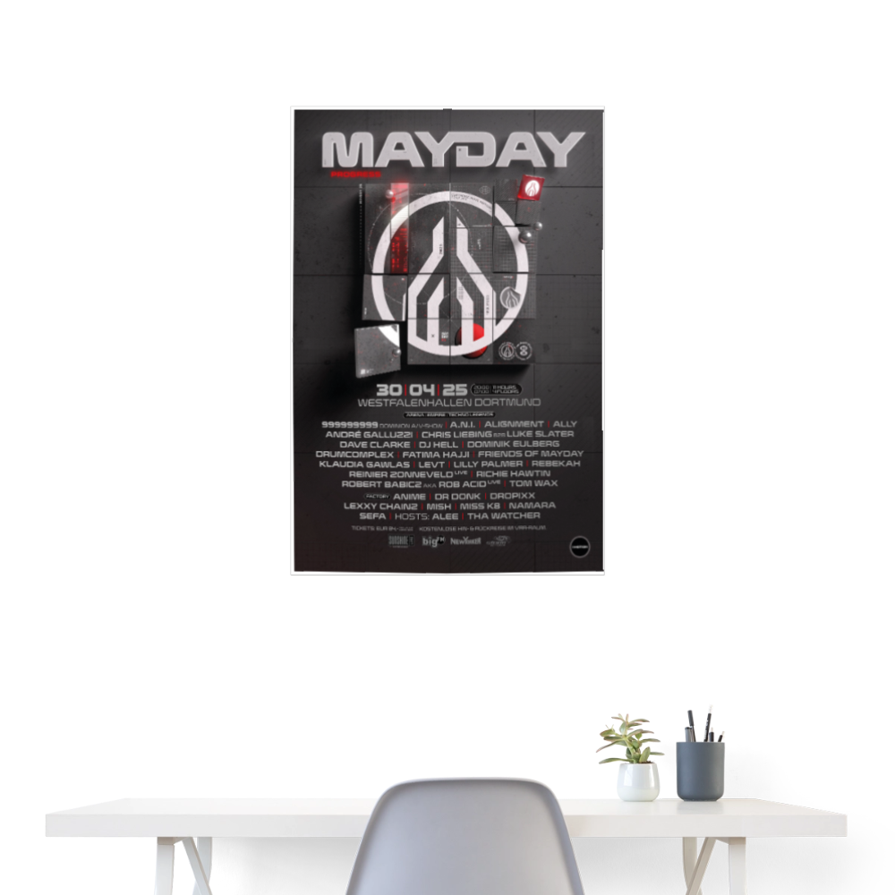 MAYDAY 2025 Poster - Weiß