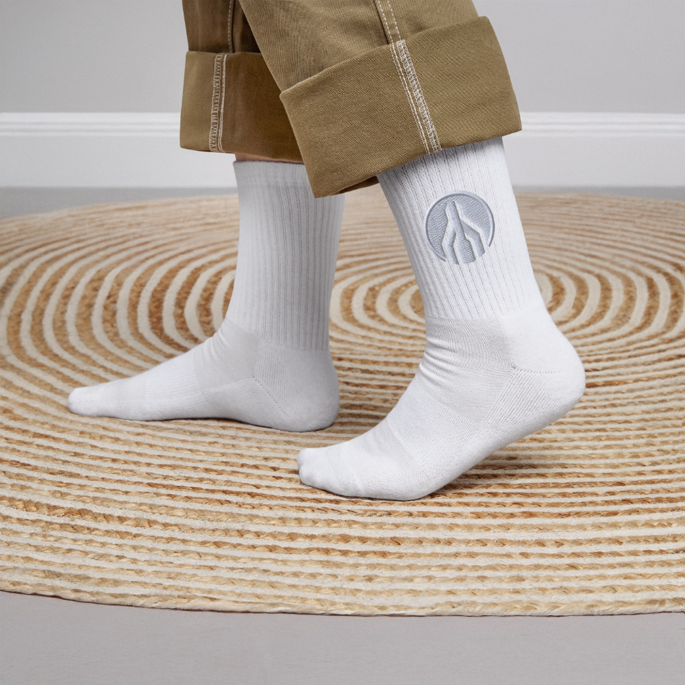 MAYDAY Tennissocken - weißer Stick - Weiß