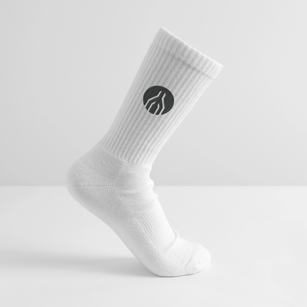 MAYDAY Tennissocken - schwarzer Stick - Weiß