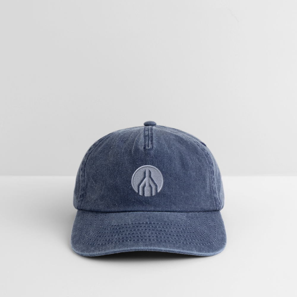 MAYDAY Relaxed Vintage Cap - weißer Stick - Vintage Denim