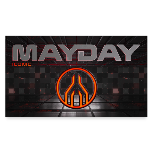 MAYDAY Iconic Flagge - Schwarz
