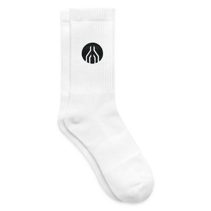 MAYDAY Tennissocken - schwarzer Stick - Weiß
