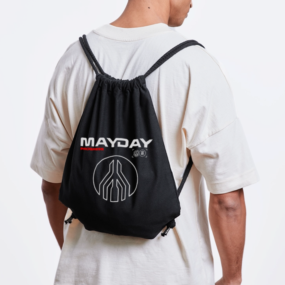 MAYDAY Progress - recycelter Gym Bag - Schwarz