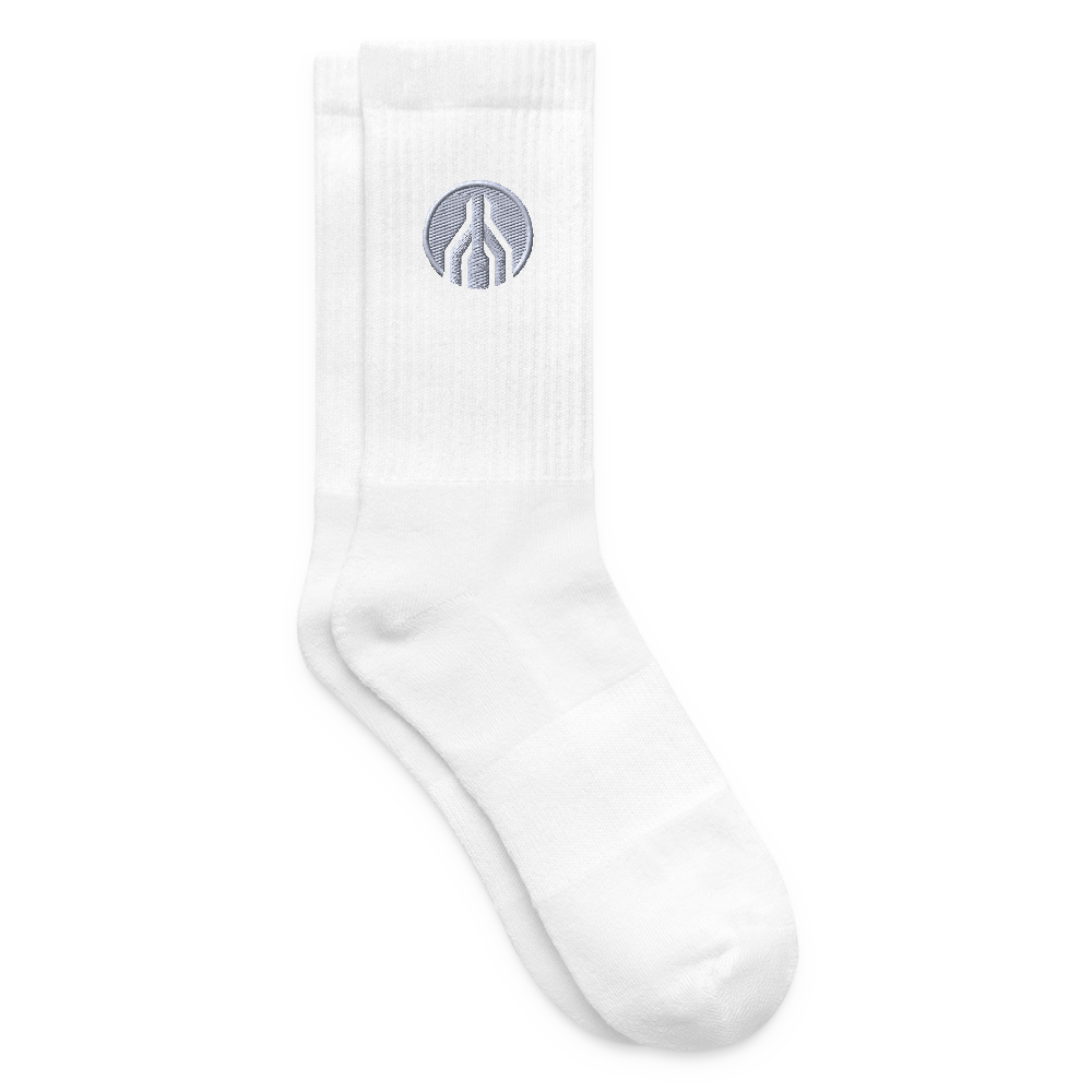 MAYDAY Tennissocken - weißer Stick - Weiß