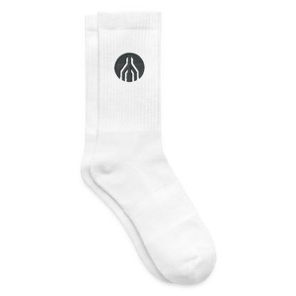 MAYDAY Tennissocken - grauer Stick - Weiß