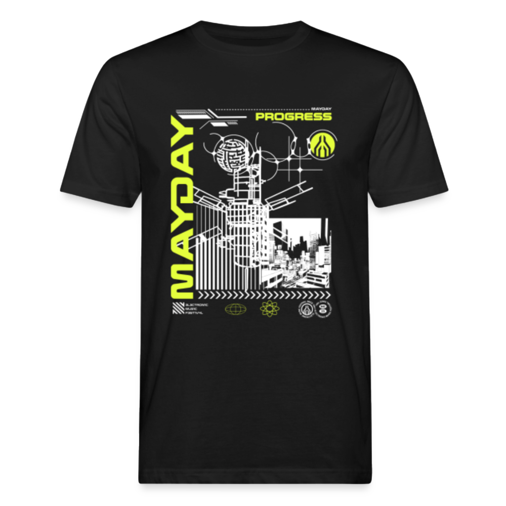 MAYDAY Progress - Unisex Organic T-Shirt - Schwarz