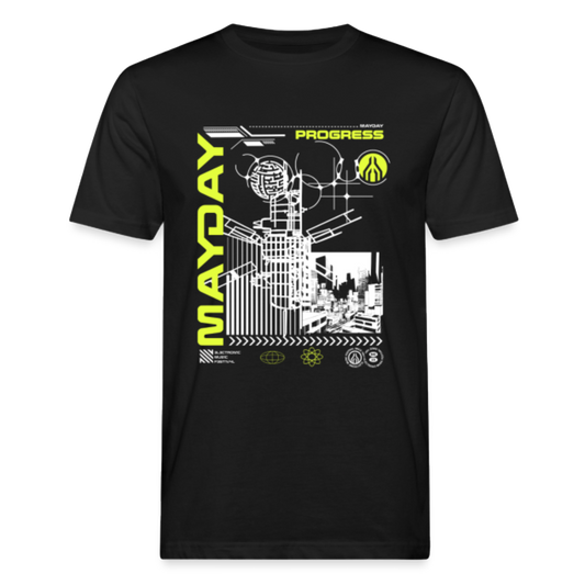 MAYDAY Progress - Unisex Organic T-Shirt - Schwarz
