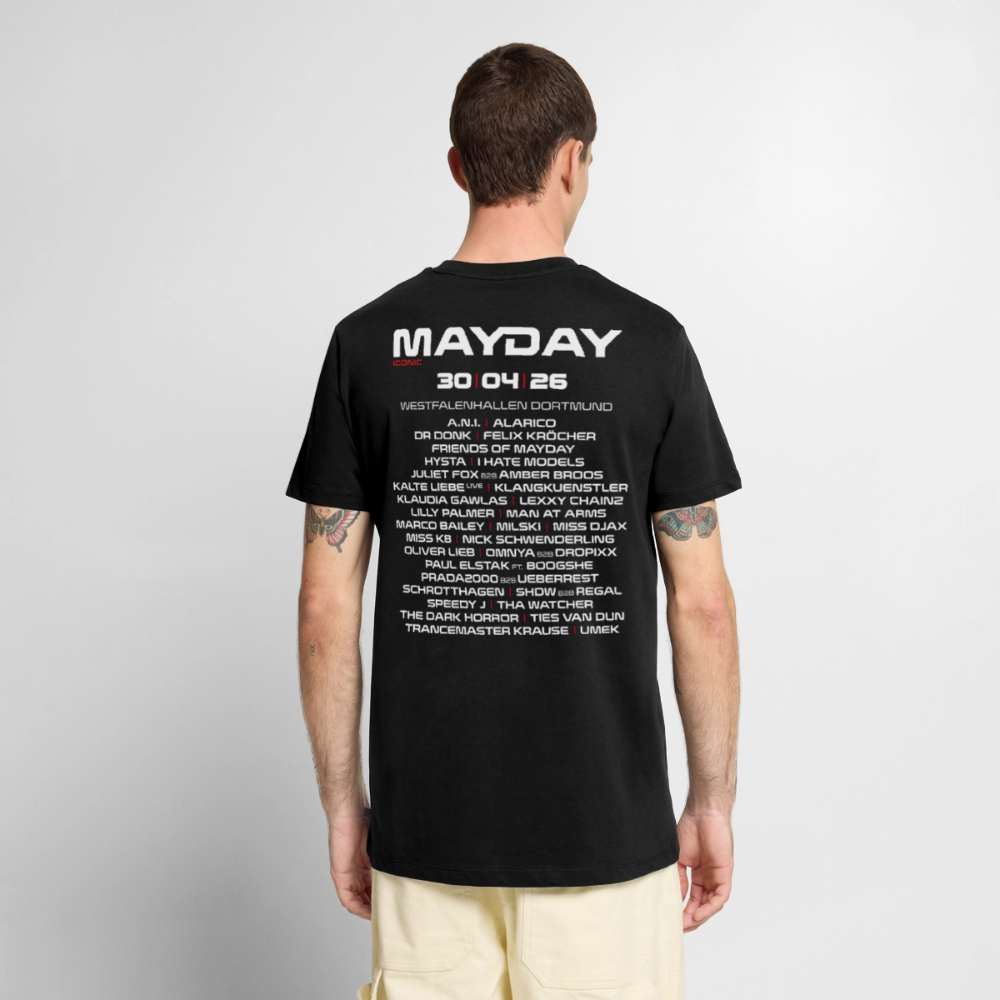 MAYDAY Movement Line Up 2026 - Unisex T-Shirt - Schwarz