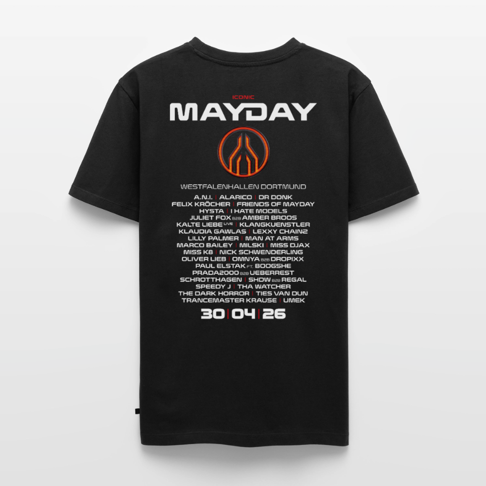 MAYDAY Iconic Line Up 2026 - Unisex T-Shirt - Schwarz