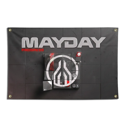 MAYDAY Fahne - dunkelgrau