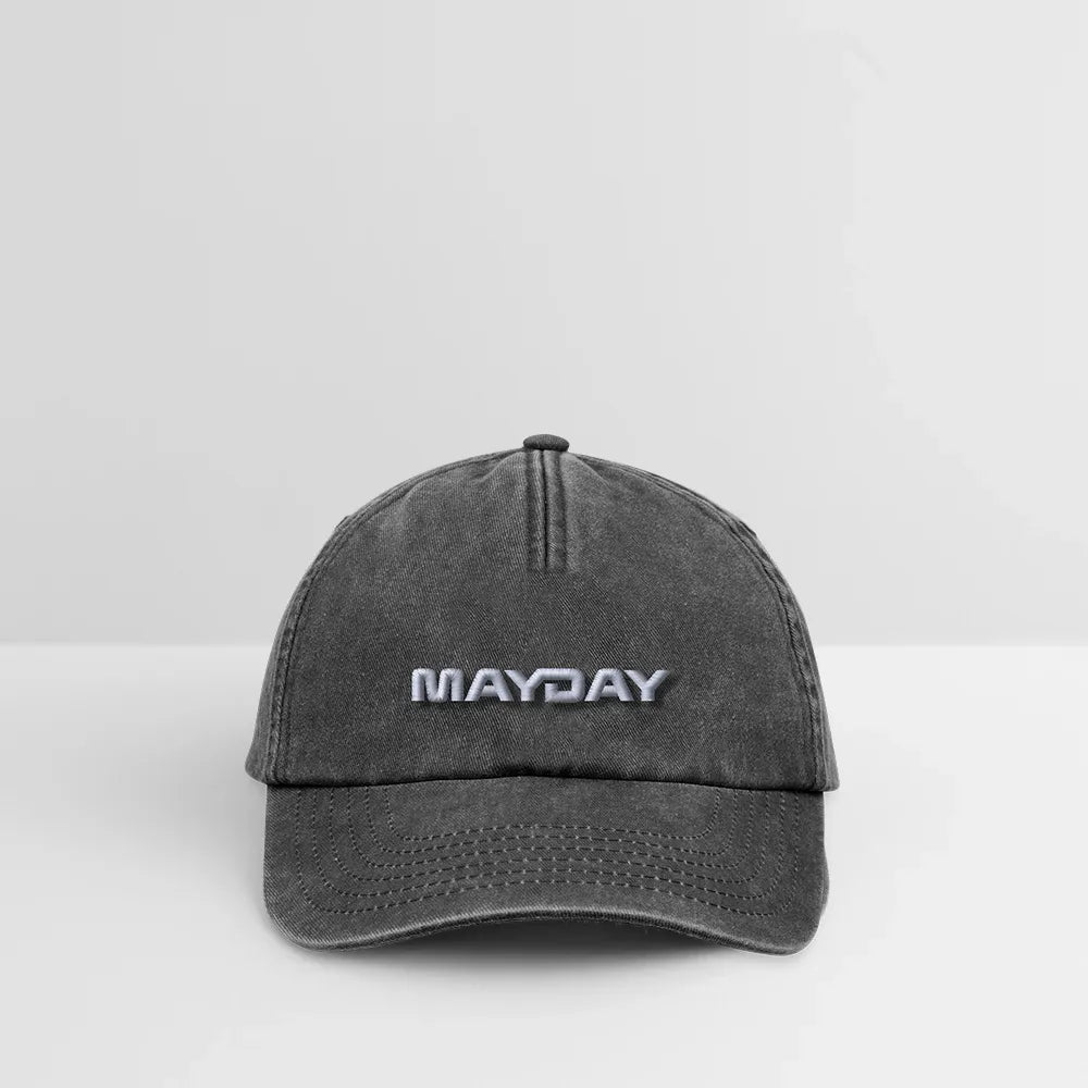 MAYDAY Relaxed Vintage Cap - weißer Print