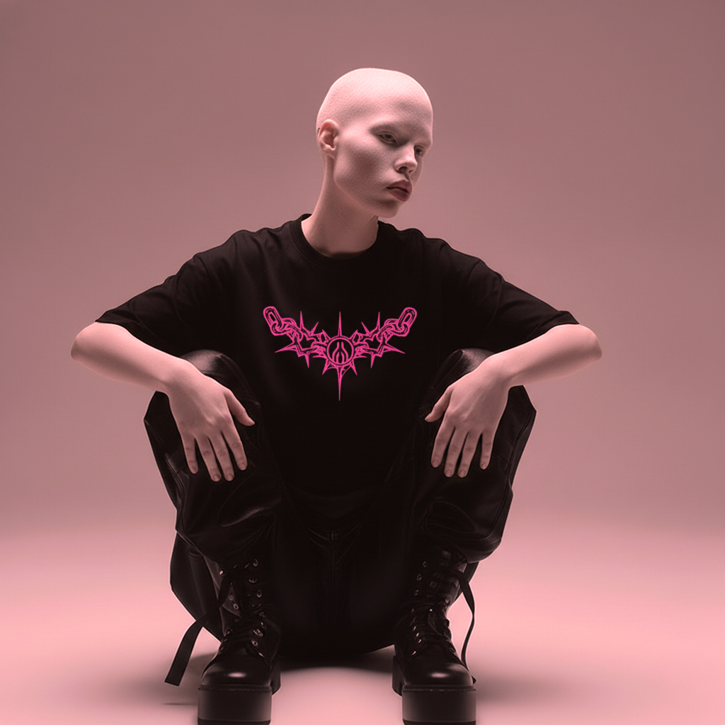 MAYDAY Electric Pink - Oversized Heavy Boxy T-Shirt
