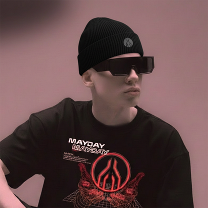 MAYDAY Rocket Beanie - weißer Stick