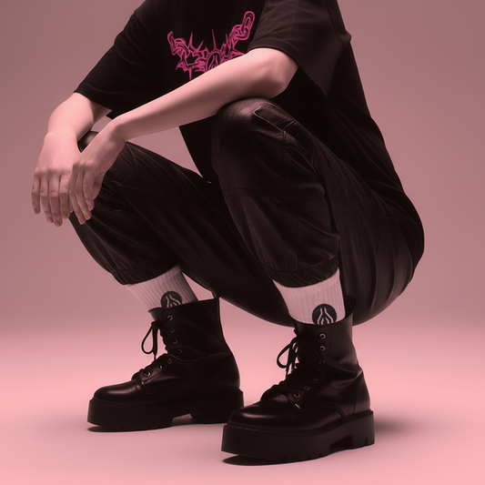 MAYDAY Tennissocken - schwarzer Stick