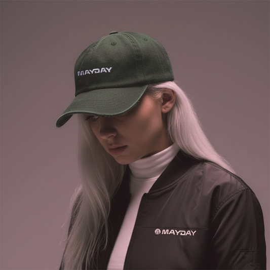 MAYDAY Relaxed Vintage Cap - weißer Stick