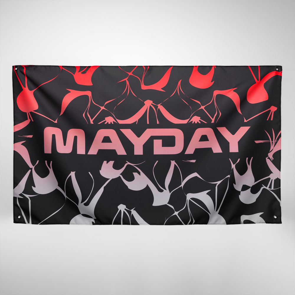 MAYDAY Fahne - Schwarz